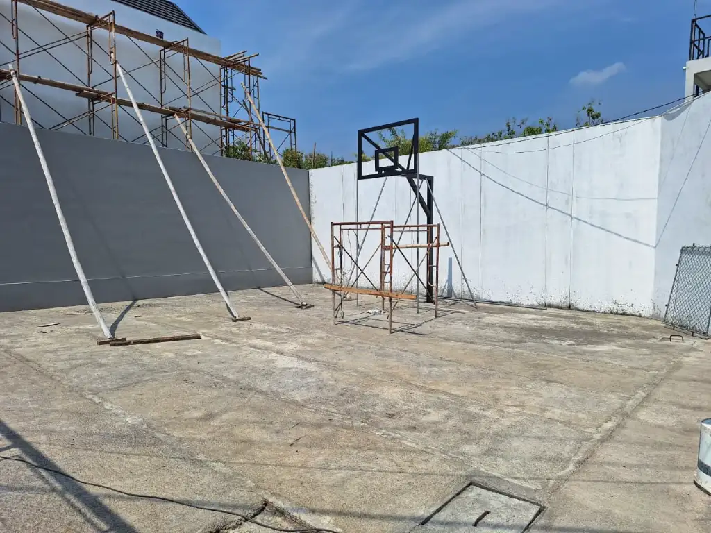 Progres lapangan basket Perumahan Kawa Living